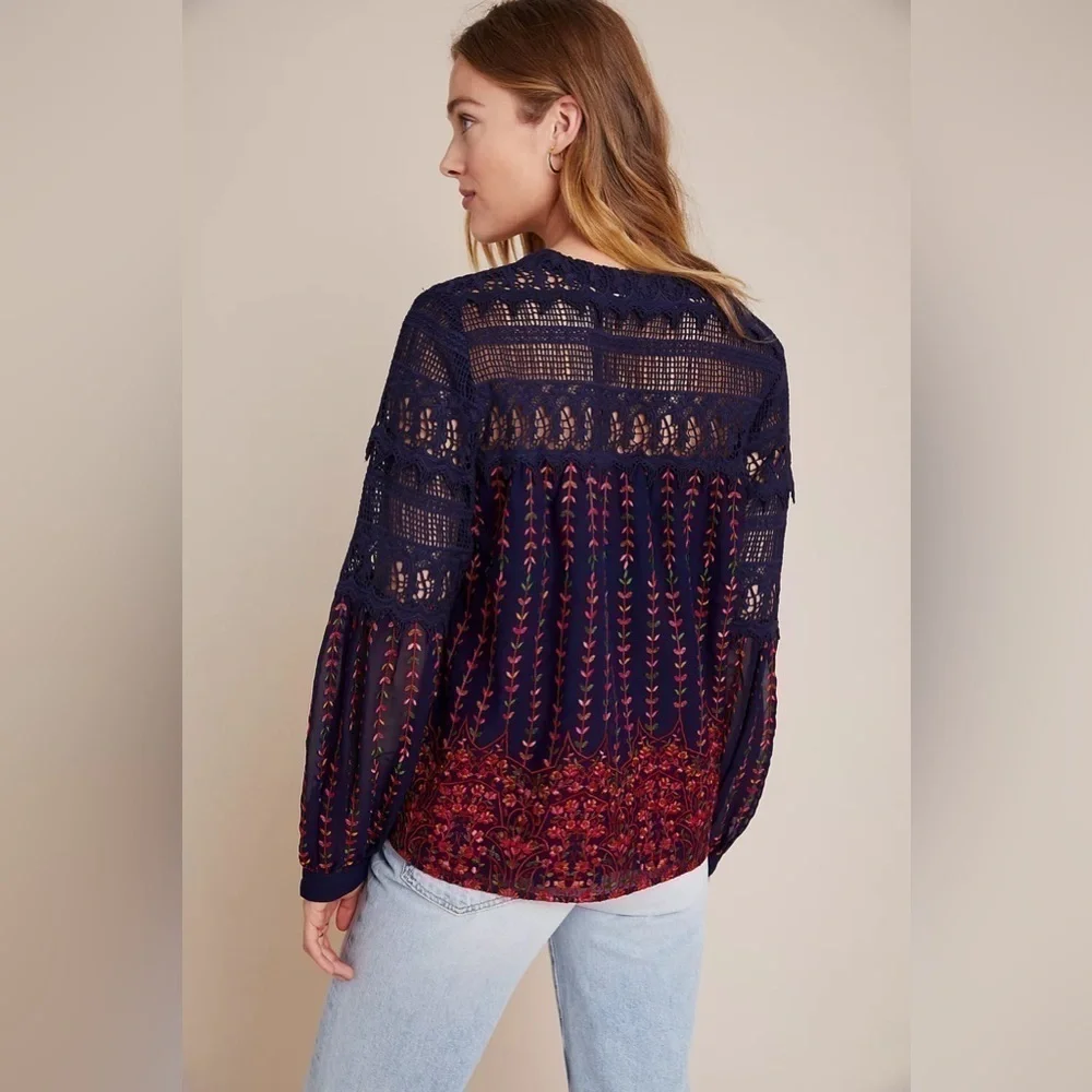 Anthropologie anya embroidered